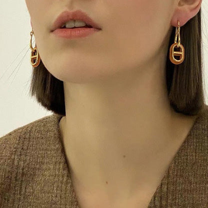 [LUJO] PENDIENTES DE ORO HM O'MAILLON