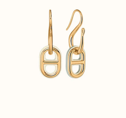 [LUJO] PENDIENTES DE ORO HM O'MAILLON