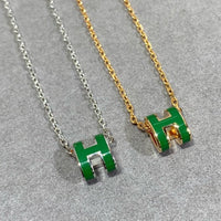 [LUXE] COLLAR POP H VERDE PLATA Y ORO