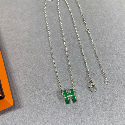 [LUXE] COLLAR POP H VERDE PLATA Y ORO