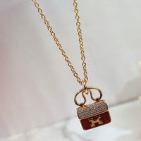 [LUXE] COLLAR CONSTANCE RED PEDANT DE ORO ROSA