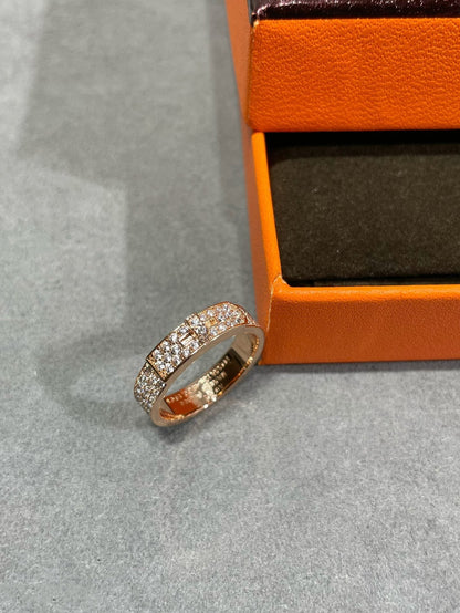 [LUXE] ANILLO KELLY DE ORO ROSA CON DIAMANTES