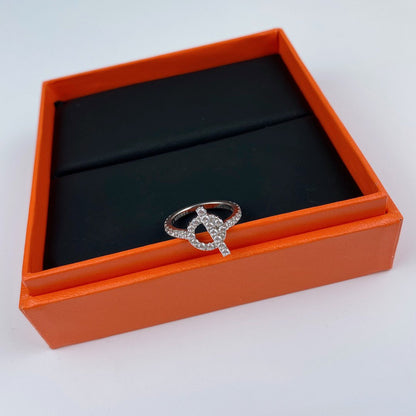 [LUXE]ANILLO ECHAPPEE PLATA DIAMANTES