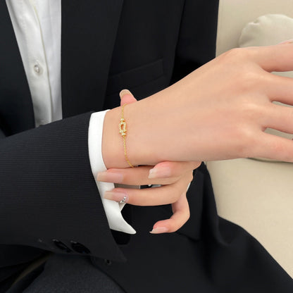 [LUXE]PULSERA DE CADENA PEQUEÑA FORCE 10