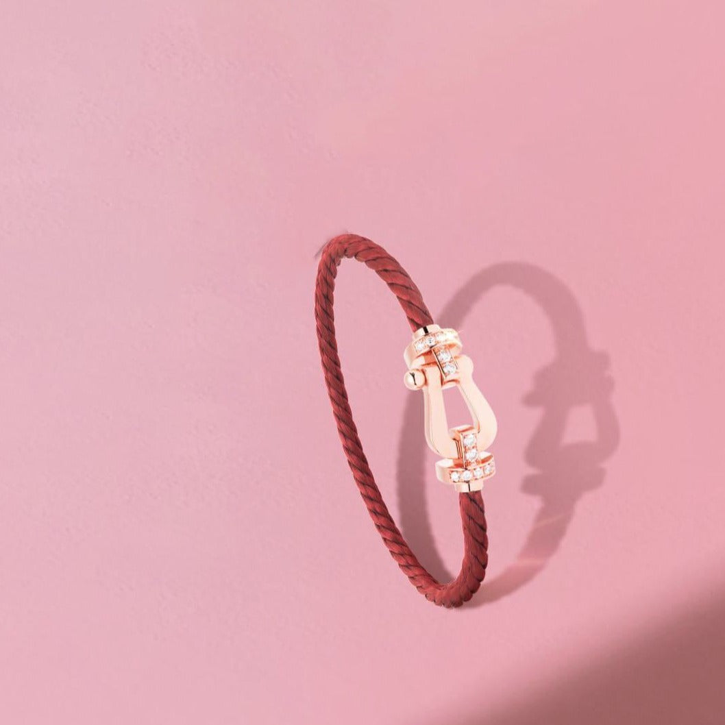 [LUXE]FORCE 10 MEDIO DIAMANTE ORO ROSA CORDERI ROJO MODELO GRANDE Y MEDIANO