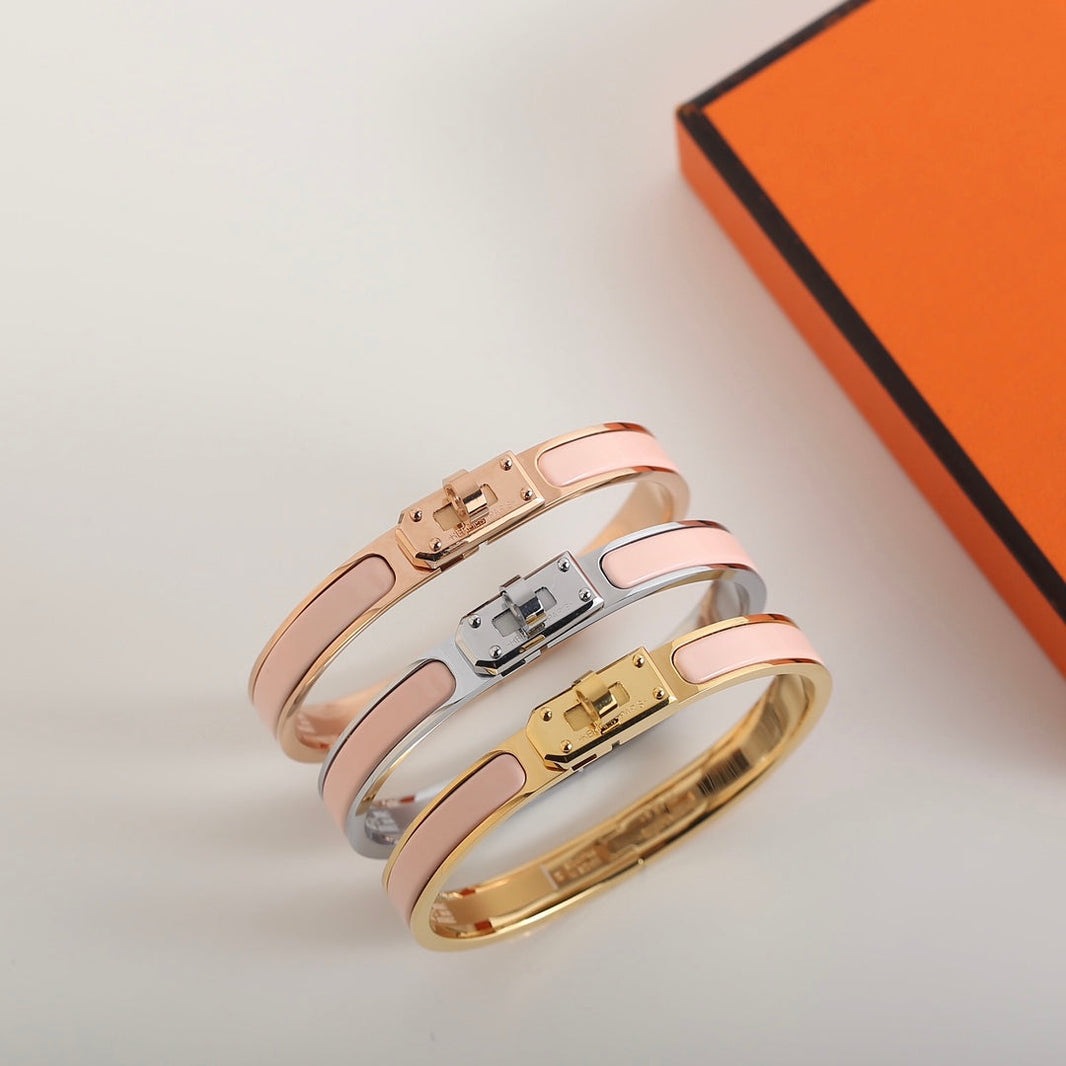 [LUXE]PULSERA HM KELLY ROSA CLARO