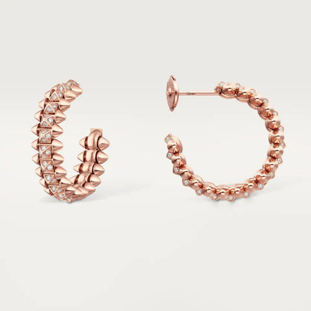 [LUXE] CLASH 6.4MM FULL DIAMOND SMALL EARRINGS
