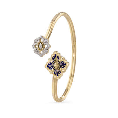 [LUXE JEWELRY] OPERA TULLE  GOLD BRACELET WITH ENAMEL BACKGROUND