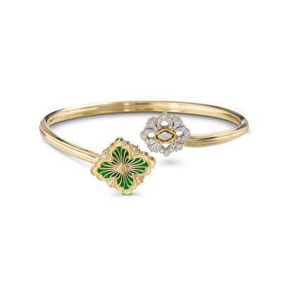 [LUXE JEWELRY] OPERA TULLE  GOLD BRACELET WITH ENAMEL BACKGROUND
