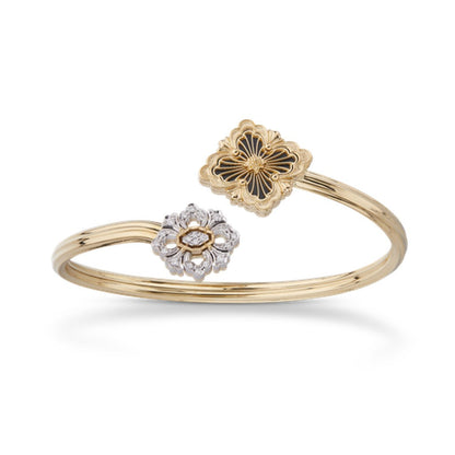 [LUXE JEWELRY] OPERA TULLE  GOLD BRACELET WITH ENAMEL BACKGROUND
