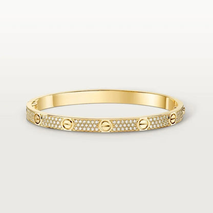 [LUXE] LOVE  Classic & Diamond-Paved Bracelet Stack Set