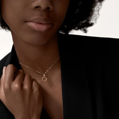 [LUXE] TRINITY  NECKLACE 1 DIAMOND