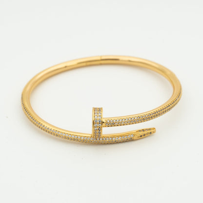 [LUXE]PULSERA JUSTE 3.5MM TODO DIAMANTES