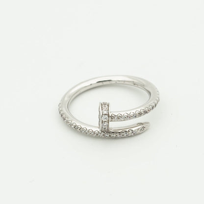 [LUXE]JUSTE ANILLO PLATA 1.8MM DIAMANTES