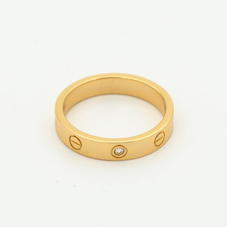 [LUXE] ANILLO AMOR 4MM 1 DIAMANTE ORO ROSA