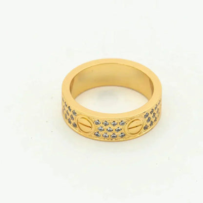 [LUXE] ANILLO DE AMOR DE 5,5 MM CON DIAMANTES PAVÉ
