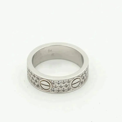 [LUXE] ANILLO DE AMOR DE 5,5 MM CON DIAMANTES PAVÉ