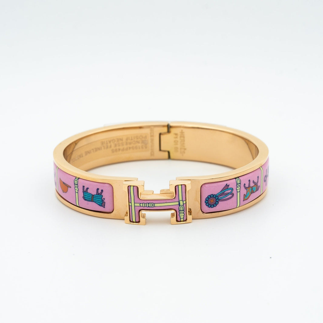[LUXE]H PULSERA DE ORO ROSA CERÁMICA ROSA