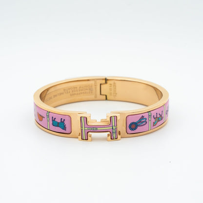 [LUXE]H PULSERA DE ORO ROSA CERÁMICA ROSA