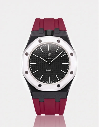 Silicone Strap & Case Royal Pop Ocho Negro(Customize  Colors)