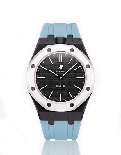 Silicone Strap & Case Royal Pop Ocho Negro(Customize  Colors)