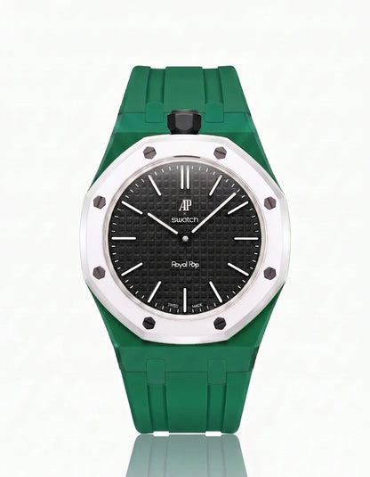 Silicone Strap & Case Royal Pop Ocho Negro(Customize  Colors)
