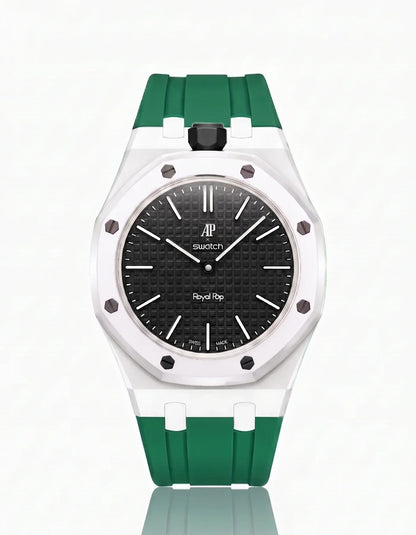 Silicone Strap & Case Royal Pop Ocho Negro(Customize  Colors)