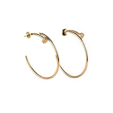 [LUXE]JUSTE PENDIENTES ORO DIAMANTES 1.8MM 