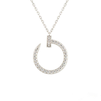 [LUXE]COLLAR JUSTE PLATA DIAMANTES 