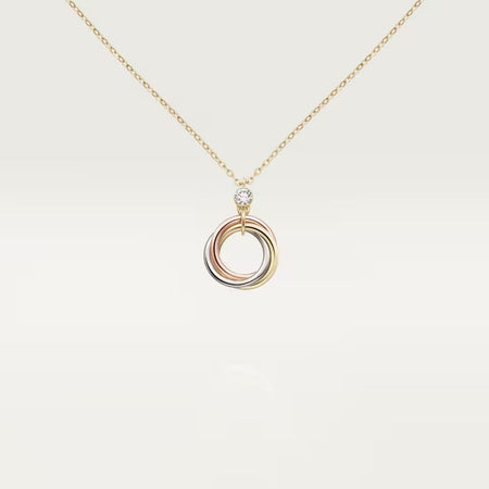 [LUXE] TRINITY  NECKLACE 1 DIAMOND