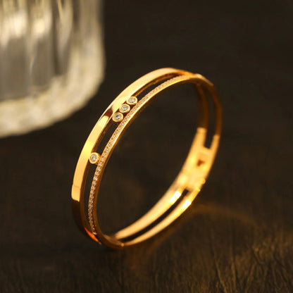 [LUXE] Move Romane Diamond Bangle Bracelet