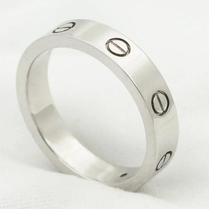 [LUXE] ANILLO DE AMOR 4MM 1 DIAMANTE PLATA