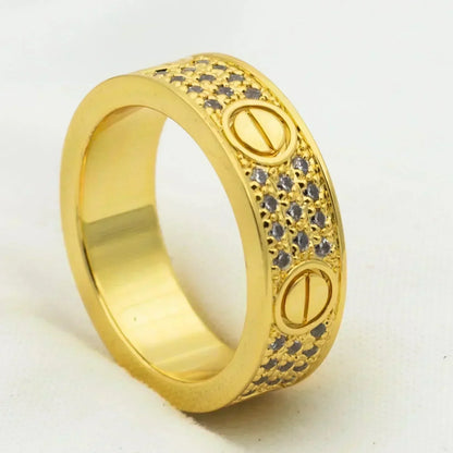 [LUXE] ANILLO DE AMOR DE 5,5 MM CON DIAMANTES PAVÉ