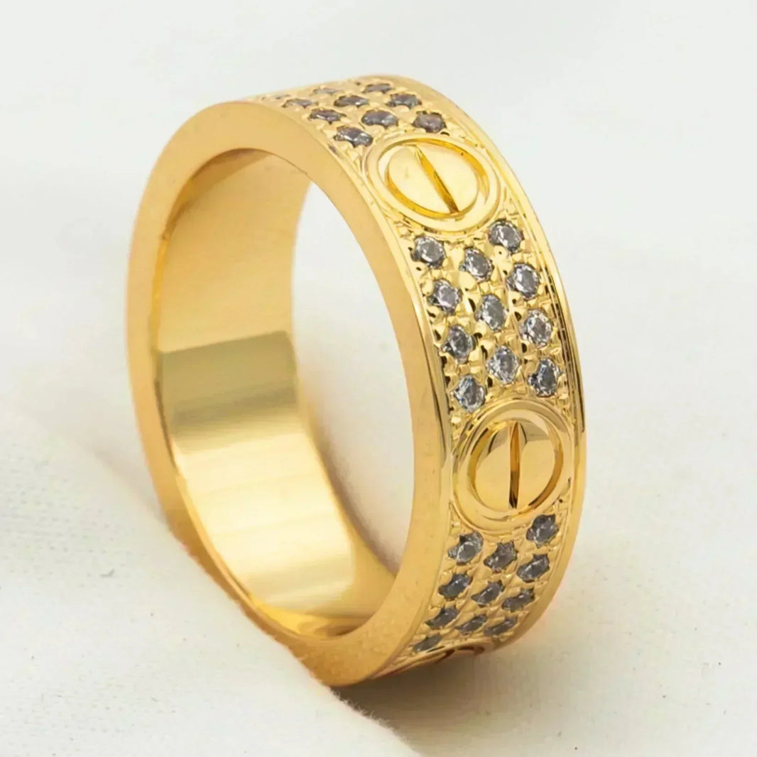 [LUXE] ANILLO DE AMOR DE 5,5 MM CON DIAMANTES PAVÉ