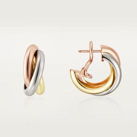 [LUXE] TRINITY ON DIAMOND CLASSIC EARRINGS