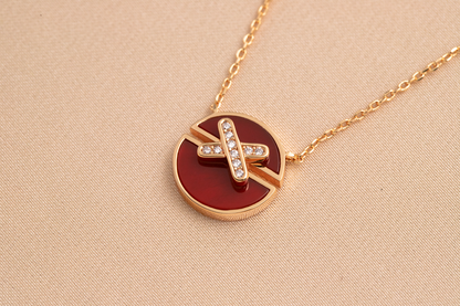 [LUXE]COLLAR JEUX DE ORO ROSA Y DIAMANTES