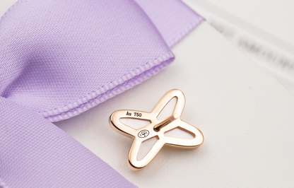 [LUXE]JEUX DE WHITE MOP PENDIENTES DE ORO ROSA CON DIAMANTES