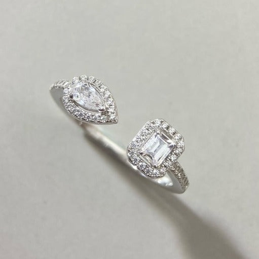 [LUXE] MY TWIN TOI & MOI SILVER DIAMOND RING