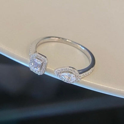 [LUXE] MY TWIN TOI & MOI SILVER DIAMOND RING