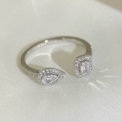 [LUXE] MY TWIN TOI & MOI SILVER DIAMOND RING