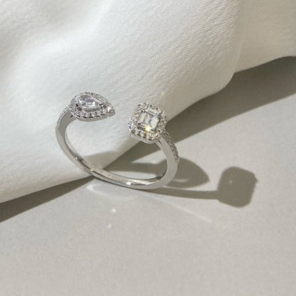 [LUXE] MY TWIN TOI & MOI SILVER DIAMOND RING