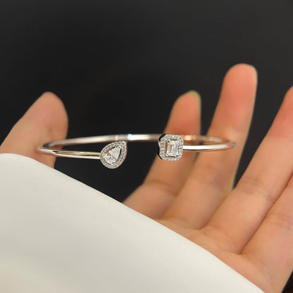 [LUXE] JONC FLEX MY TWIN TOI & MOI SILVER DIAMOND BRACELET