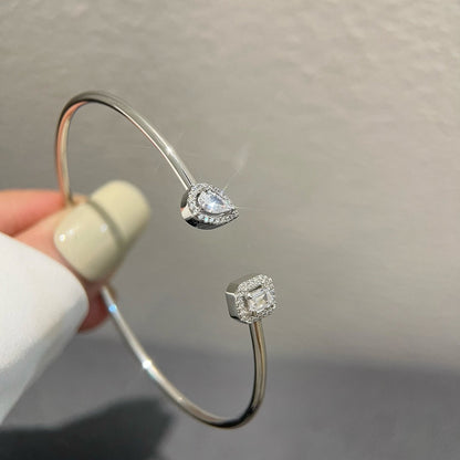 [LUXE] JONC FLEX MY TWIN TOI & MOI SILVER DIAMOND BRACELET