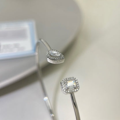 [LUXE] JONC FLEX MY TWIN TOI & MOI SILVER DIAMOND BRACELET