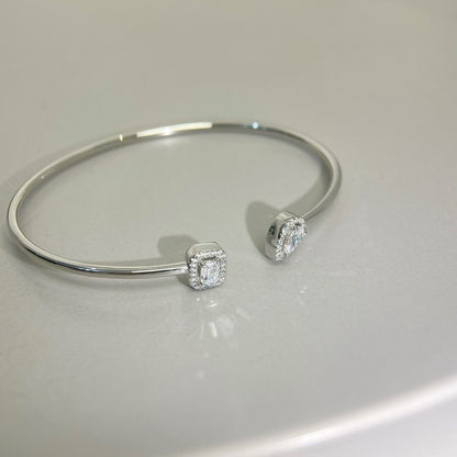 [LUXE] JONC FLEX MY TWIN TOI & MOI SILVER DIAMOND BRACELET
