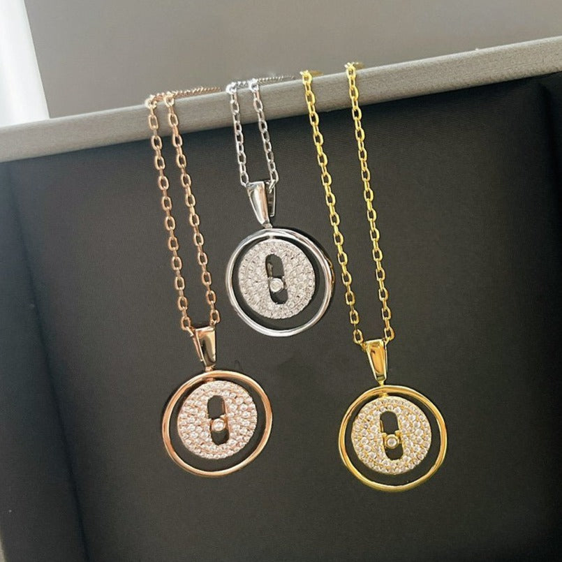 [LUXE] LUCKY MOVER PM PAVED NECKLACE