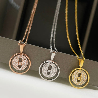 [LUXE] LUCKY MOVER PM PAVED NECKLACE