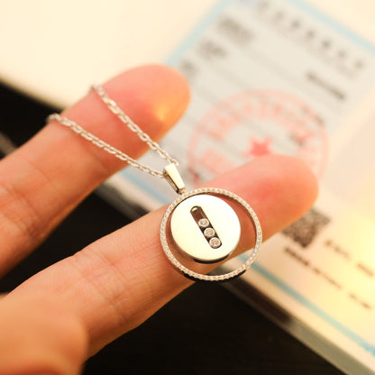 [LUXE] LUCKY MOVE MM SILVER DIAMOND NECKLACE