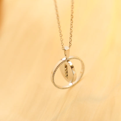 [LUXE] LUCKY MOVE MM SILVER DIAMOND NECKLACE