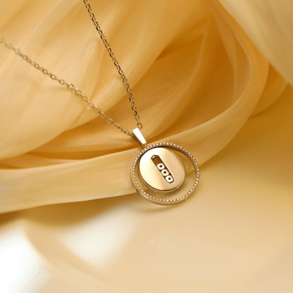 [LUXE] LUCKY MOVE MM SILVER DIAMOND NECKLACE